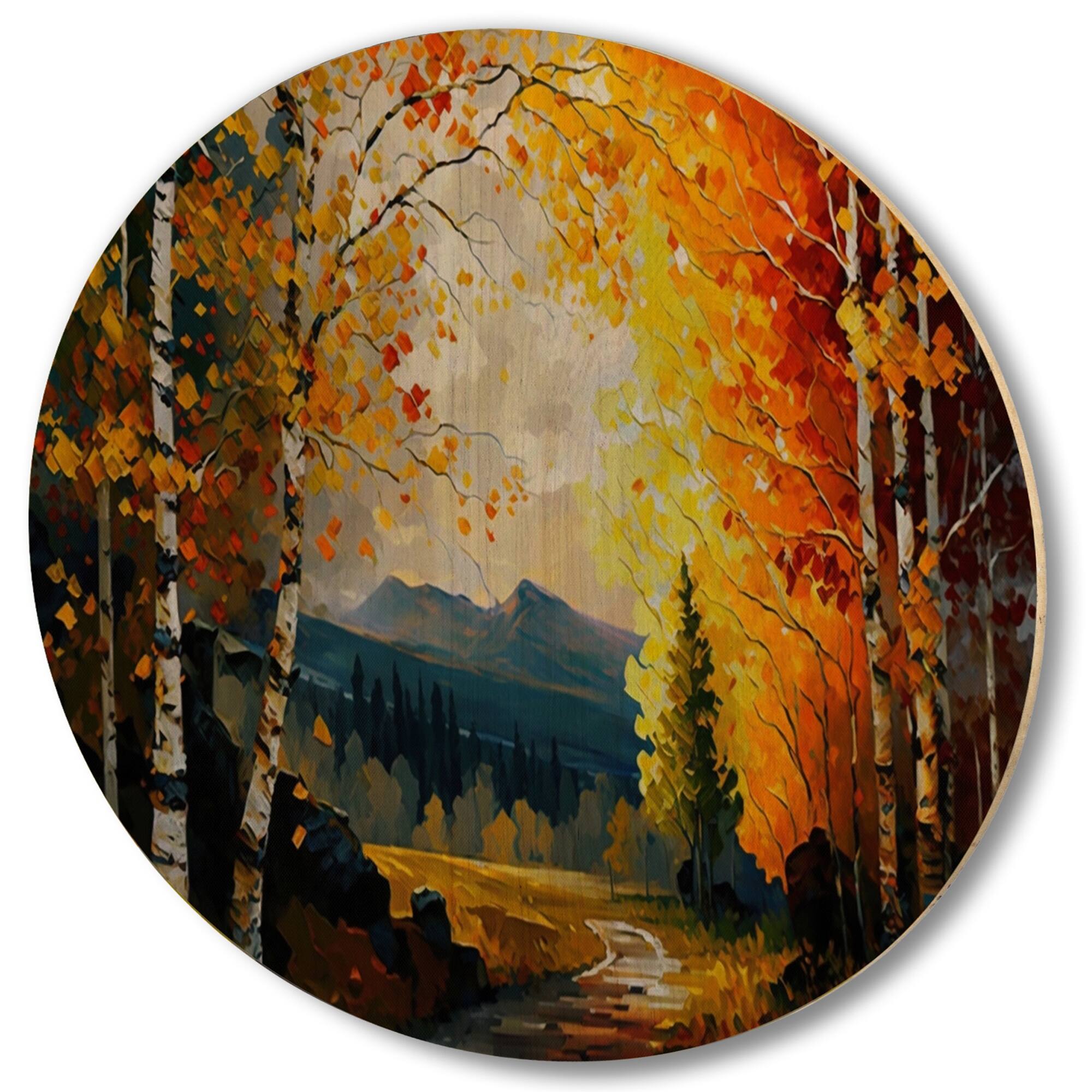 Designart "Path Into The Forest I" Country Wood Wall Art Décor